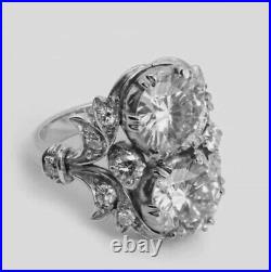 Art Deco Vintage 5.20 Ct White Diamond Antique Wedding Ring 925 Sterling Silver
