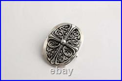 Art Deco Vintage 935 Argentium Silver Men's Fantastic Beautiful Belt Buckle