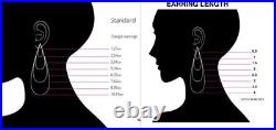 Art Deco Vintage Beautiful 5.46CT Cubic Zirconia Beautiful Chandelier Earrings
