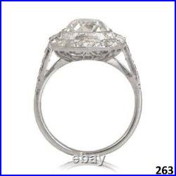 Art Deco Vintage Cushion Cut 2 CT Real Moissanite Engagement Ring 925 Silver