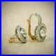Art Deco Vintage Earring 3CT Simulated Diamond Halo Earrings 14K White Gold FN