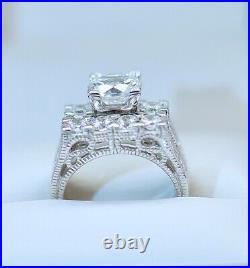 Art Deco Vintage Jewellery Ring White Sapphires Antique Jewelry Size N or 7