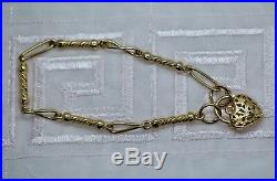 Art Deco Vintage Jewelry Bracelet with Heart Padlock Antique Jewellery
