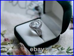 Art Deco Vintage Jewelry Ring White Sapphires Antique Jewellery Size 9