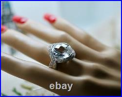 Art Deco Vintage Jewelry Ring White Sapphires Antique Jewellery Size R1/2
