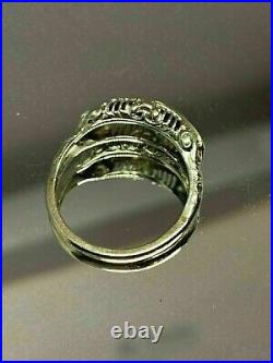 Art Deco Vintage Lab Created Diamond Engagement Wedding White Gold Filled Ring