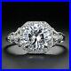 Art Deco Vintage Style Lab-Created 3.40 Ct Round Cut Diamond Wedding Ring