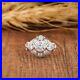 Art Deco Vintage Style Ring 1.50Ct Round Simulated Diamond 14k White Gold Plated