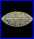 Art Deco vintage silver tone clear rhinestone large sash pin brooch antique