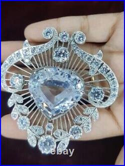 Art Deco vintage style Queen Elizabeth II Cullinan VII heart brooch for wedding