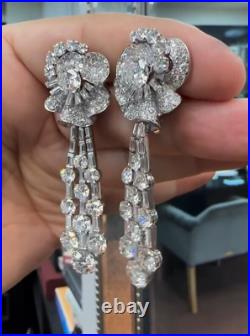 Art deco vintage style 925 sterling silver Cubic Zirconia earing