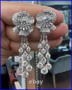 Art deco vintage style 925 sterling silver Cubic Zirconia earing