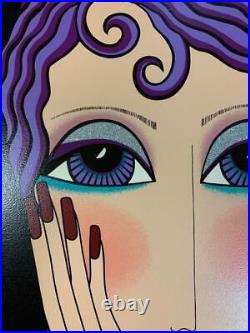 Audrey Cohle''Purple Passion'' Serigraph Signed and Numbered Art Deco Vintage