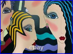 Audrey Cohle''The girls next door'' Serigraph Art Deco Vintage