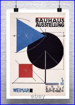 Bauhaus Ausstellung 1923 Vintage German Poster Fine Art Giclee Print on Canvas