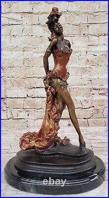 Broadway Drama Theatre Dancer Art Deco Vintage Jazz Bronze Marble Statue Gift