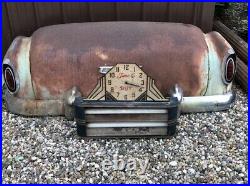 COOL ORIGINAL Vintage NEON PRODUCTS Clock TIME TO BUY Art Deco To Restore OLD