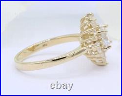 Certified Starburst Art Deco Vintage Wedding Engagement Ring 14k Yellow Gold