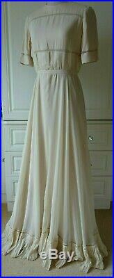 Christian Dior Demi Couture Vintage Silk Dress And Jacket Size Uk 8/10