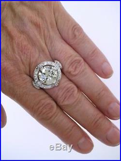 Diamond Engagement RingArt Deco Platinum 6.07ct Diamond Ring, Circa 1915