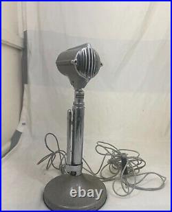 Dukane Corporation Model 7C40 Vintage Art Deco Microphone with Stand WORKS
