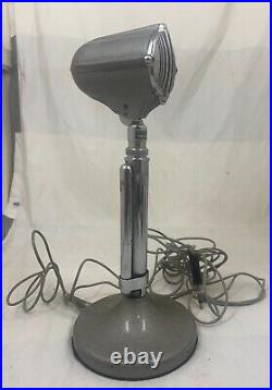 Dukane Corporation Model 7C40 Vintage Art Deco Microphone with Stand WORKS