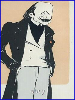 Edmond Rostand Georges Goursat SEM Vintage Art Deco Lithograph Caricatures Print