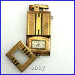 Extremely Rare Vintage 1930's Art Deco Ronson Dureum Enamel Watch Lighter