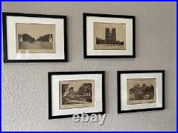 Gallery Wall Antique Prints Paris Architecture Framed Set Of 4 Vintage Sepia