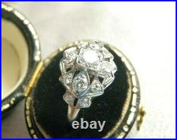 Gorgeous Art Deco Platinum Diamond Engagement Ring Sz 5.75- 6 Antique Vintage