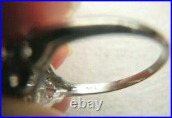 Gorgeous Art Deco Platinum Diamond Engagement Ring Sz 5.75- 6 Antique Vintage