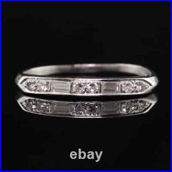 Incredible Vintage Art Deco Engagement Ring 2.01 Ct Diamond 14K White Gold Over