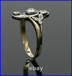 Incredible Vintage Art Deco Ring 14K Yellow Gold Over 1.02Ct Simulated Diamond