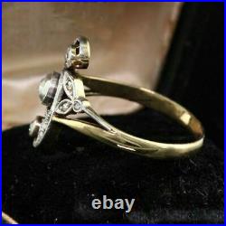 Incredible Vintage Art Deco Ring 14K Yellow Gold Over 1.02Ct Simulated Diamond
