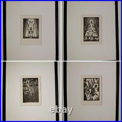 JAMES COLBERT REID (1907-1989) Original Vintage Art Deco Woodcut TEMPTATION