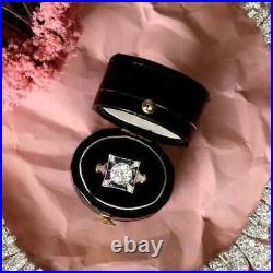 Lab-Created 2CT Diamond Vintage Art Deco Engagement Ring 14K White Gold Finish