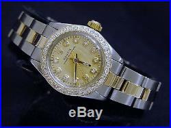 Lady Rolex 2Tone 14K Gold/Stainless Steel Oyster Perpetual withDiamond Dial/Bezel