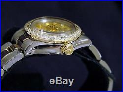Lady Rolex 2Tone 14K Gold/Stainless Steel Oyster Perpetual withDiamond Dial/Bezel