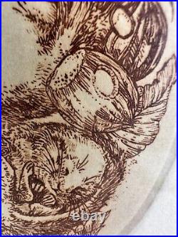 Marsha Howe SLEEPERS Artist SIGNED #62/150 MICE Mouse Etching LTD ED 1980 VTG