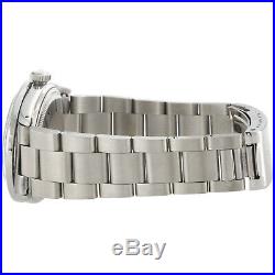 Mens Rolex 36mm DateJust Diamond Watch Oyster Steel Band Custom Black Dial 2 CT