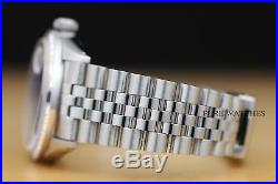 Mens Rolex Datejust Blue Vignette Sapphire Diamond 18k White Gold & Steel Watch