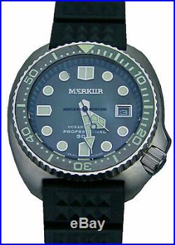 Merkur Mens Vintage 6105 TURTLE Automatic WristWatch pro Divers Sapphire Ceramic
