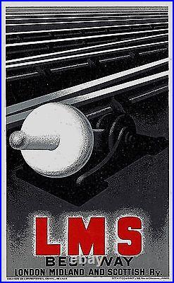 Original vintage poster print LMS BRITISH RAIL 1928