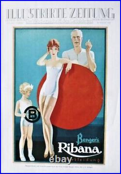 Original vintage revue print BENGER'S RIBANA UNDERWEAR 1932