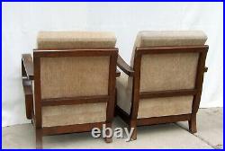 Pair of Art Deco Armchairs. Club Cocktail Chairs. Antique Vintage 1920s Halabala