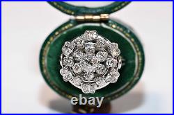 Perfect Art Deco Vintage Ring 14K White Gold Finish 1.28 Ct Simulated Diamond