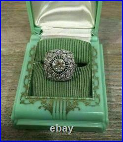 Perfect Vintage Art Deco Wedding Openwork Ring 14k White Gold Over 1.8Ct Diamond