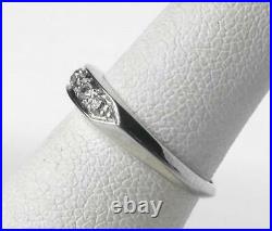 Platinum Vintage Art Deco Old Mine Diamond Wedding Band Ring Dated 1942.28ctw