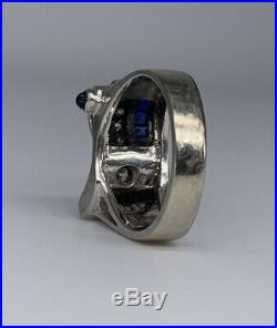 Retro Vintage Art Deco Fine Engagement Ring 2 Ct Round Diamond 14k White Gold Fn