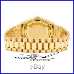 Rolex Men's Vintage Day-Date Yellow Gold 18038 Wristwatch President, Black
